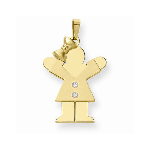 14k Gold AA Diamond Kid Pendant, Exquisite Pendants for Necklace