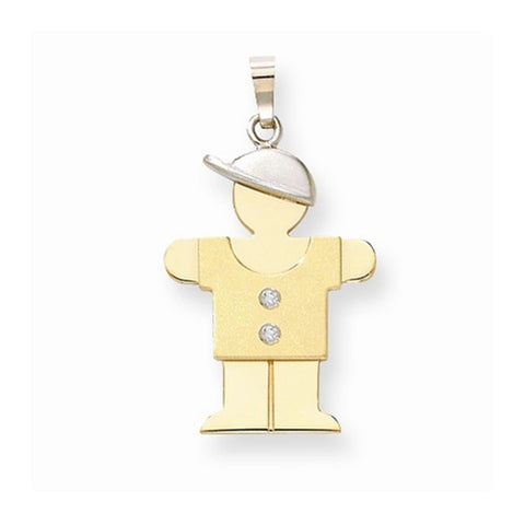 14k Gold Two-tone AA Diamond Kid pendant, Beautiful Pendants for Necklace