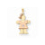 14k Gold Two-tone AA Diamond Kid Pendant, Exquisite Pendants for Necklace