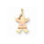 14k Gold Two-tone AA Diamond Kid Pendant, Pendants for Necklace