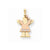 14k Gold Two-tone AA Diamond Kid Pendant, Gorgeous Pendants for Necklace
