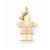 14k Gold Two-tone AA Diamond Kid Pendant, Appealing Pendants for Necklace