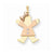 14k Gold Two-tone AA Diamond Kid Pendant, Adorable Pendants for Necklace