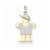 14k Gold Two-tone AA Diamond Kid Pendant, Delightful Pendants for Necklace