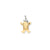 Puffed Boy with Hat on Right Engravable Charm in 14k Gold Two-tone