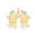 14k Gold Two-Tone Small Double Boys Engravable Charm hide-image