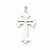 14k White Gold Fleur De Lis Cross pendant, Beautiful Pendants for Necklace