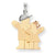 14k Gold Tri-Color Big Boy & Little Girl Engravable Charm hide-image