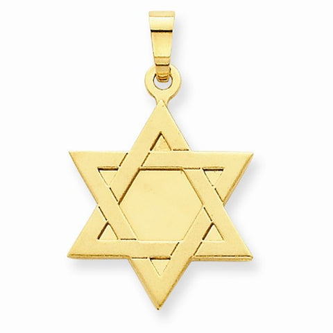 14k Gold Star of David Pendant, Dazzling Pendants for Necklace
