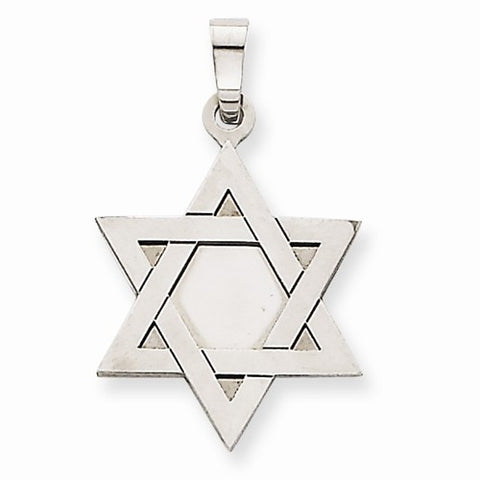 14k White Gold Star of David pendant, Beautiful Pendants for Necklace