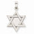 14k White Gold Star of David pendant, Beautiful Pendants for Necklace