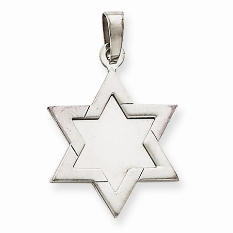 14k White Gold Star of David pendant, Delightful Pendants for Necklace