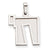 14k White Gold Solid Satin Chai Charm hide-image