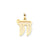 Solid Satin Chai Charm in 14k Gold Two-tone