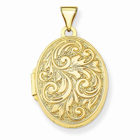 14k Gold Love you always Reversible Locket