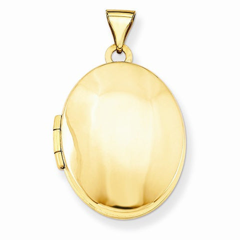 14k Gold Polished Oval Locket