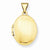 14k Gold Plain Polished Oval Locket