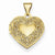 14k Gold Scroll Heart Locket