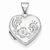 14k White Gold Heart Locket