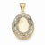 14k Gold Scroll Oval Locket