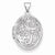 14k White Gold Domed Oval Locket