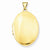 14k Gold Polished Domed Oval Locket