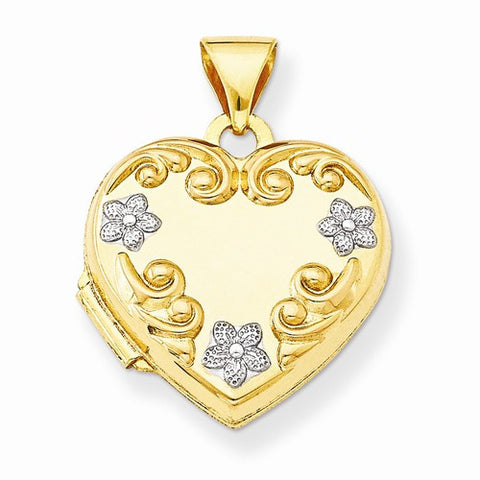 14k Gold Heart Locket