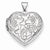 14k White Gold Domed Heart Locket