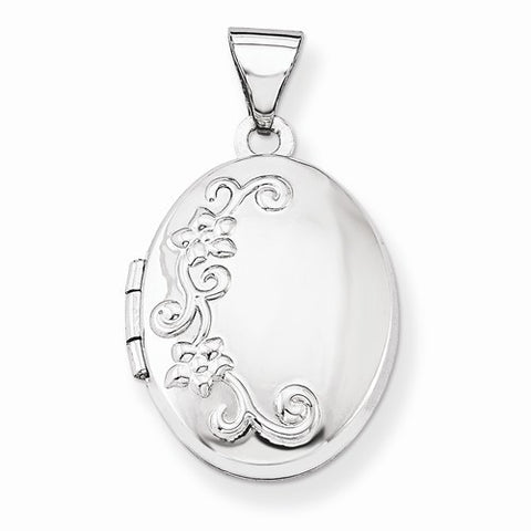 14k White Gold Locket