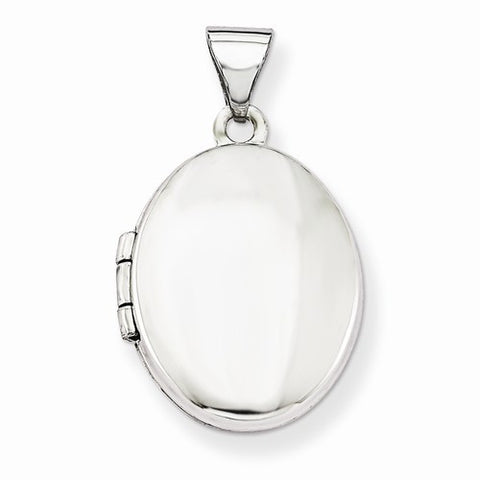 14k White Gold Polished Locket
