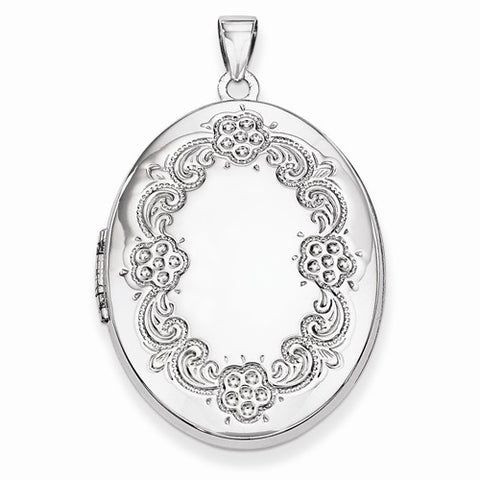 14k White Gold Locket
