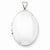 14k White Gold Polished Domed Locket
