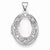 14k White Gold Oval Locket