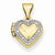 14k Gold with Rhodium Accent Heart Locket
