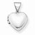14k White Gold Polished Heart-Shaped Locket