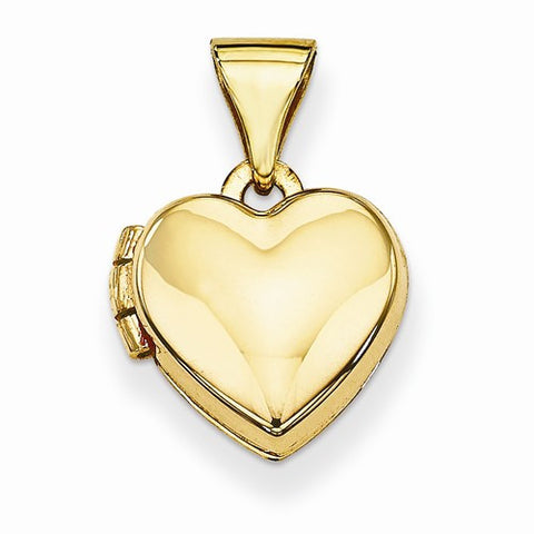 14k Gold Plain Heart Locket
