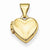 14k Gold Plain Heart Locket