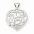 14k White Gold Polished Heart-Shaped I Love You Locket