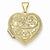 14k Gold Scrolled Love you always Heart Locket