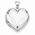 14k White Gold Polished Heart-Shaped Domed Locket