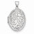 14k White Gold Polished Reversible Love You Always Oval Locket