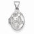 14k White Gold Polished Butterfly Oval Locket