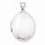14k White Gold Polished Oval Locket