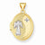 14k Gold Rhodium 17mm Guardian Angel Oval Locket