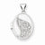 14k White Gold 17mm Embossed Oval Locket