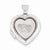 14k White Gold Pink MOP with 2 Hearts 18mm Heart Locket