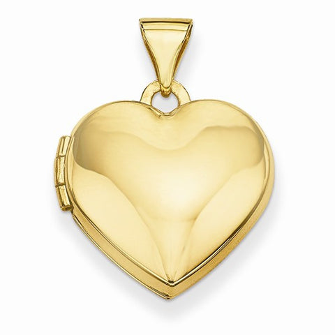 14k Gold Plain Heart Locket