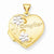 14k Gold & Rhodium Daughter Floral 18mm Heart Locket