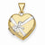 14k Gold 15mm Heart Rhodium Special Moments Locket