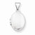 14k White Gold 13mm Oval Plain Assembled Locket